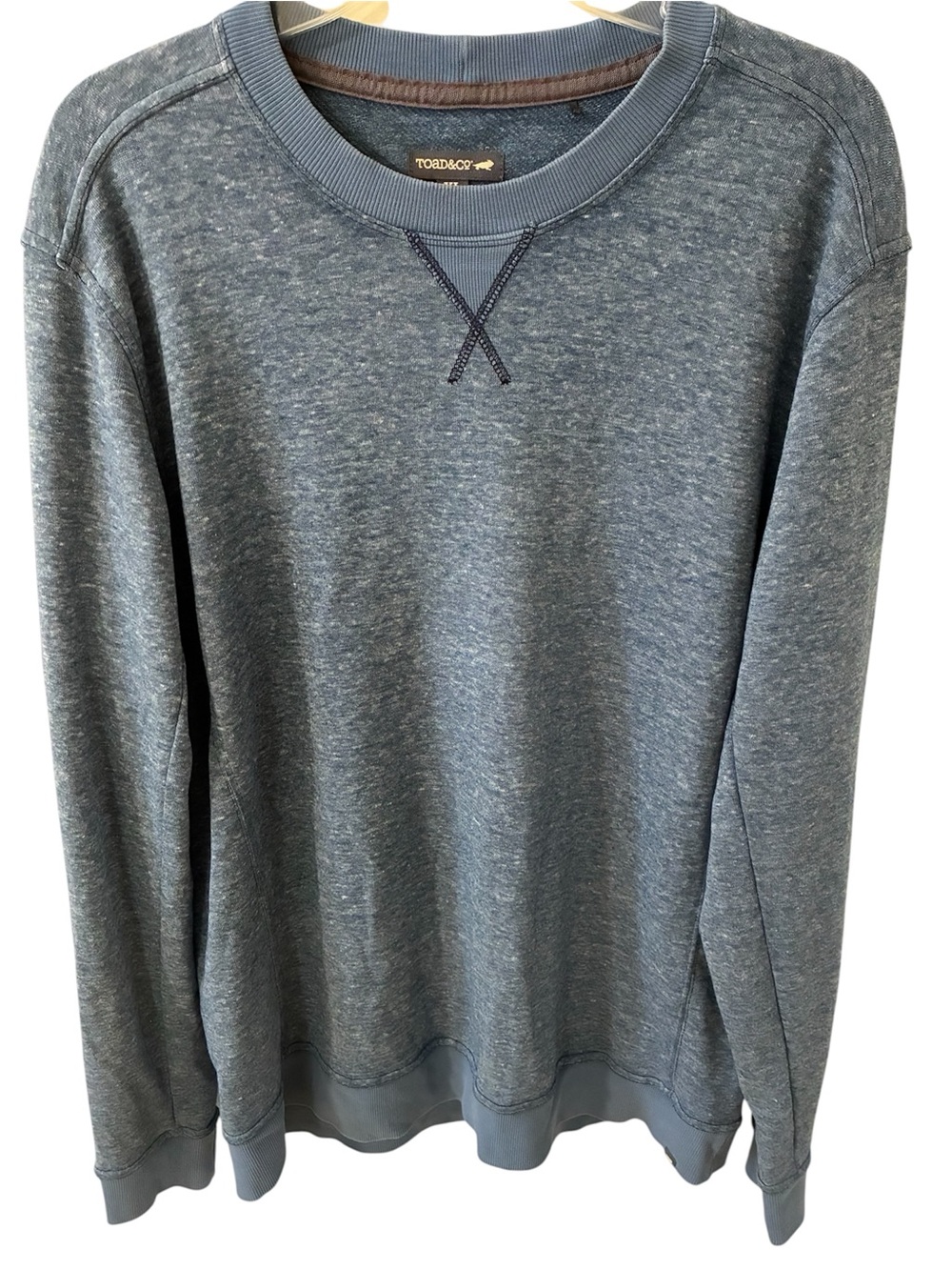 Toad & Co. Blue Men’s Epique Crew Sweatshirt Hemp XL